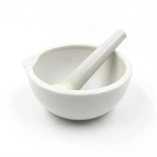 مورتر بورسلين معملي – هاون بورسلين مع مدق | Mortar & Pestle Porcelain
